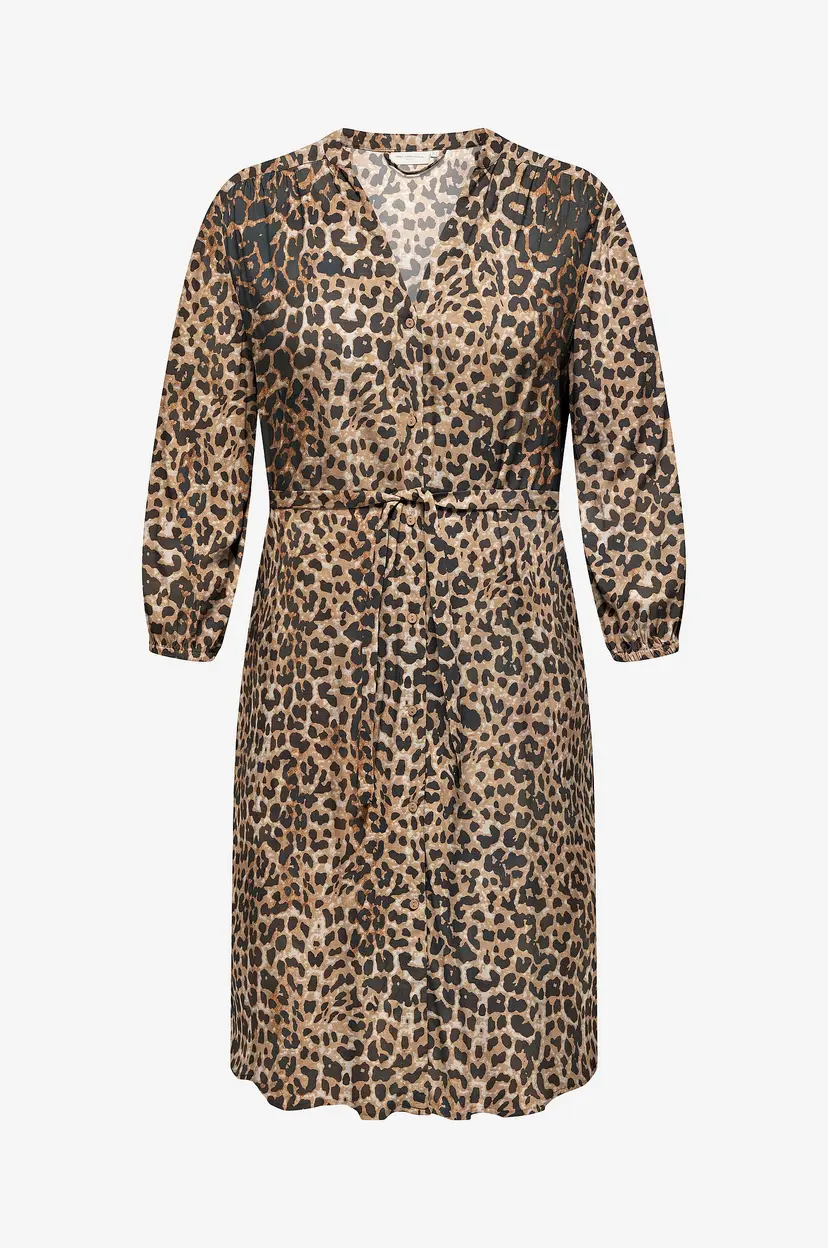Only Carmakoma Kjole carNewdenizia 3/4 Blk Shirtdress WV - Svart