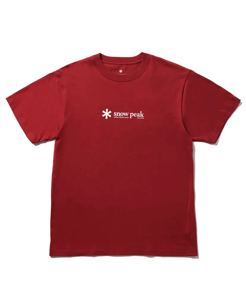 Snow Peak Snow Peak Soft Cotton Logo Short Sleeve T-Shirt Red