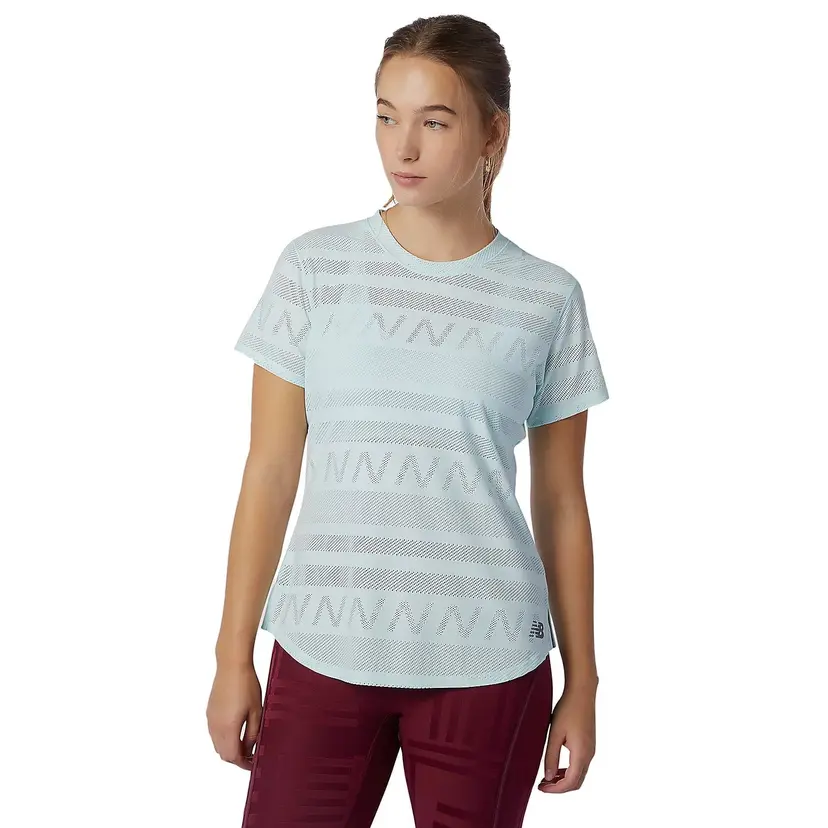 New Balance New Balance Women's Q Speed Jacquard Short Sleeve Pale Blue Chill