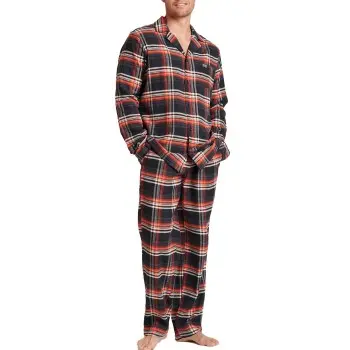 Jockey Jockey Cotton Flannel Pyjama Svart bomull Large Herre