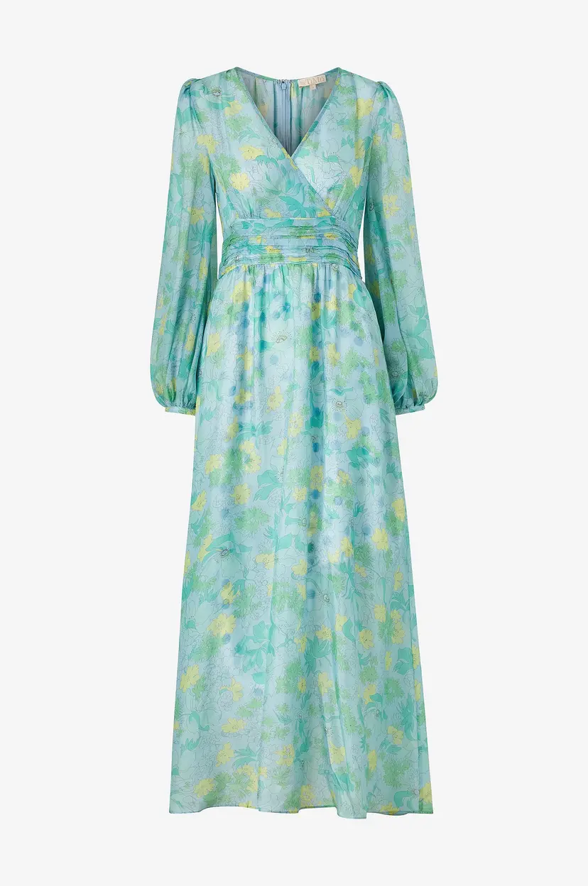By Timo Maxikjole Cupro Tieband Gown - Grønn