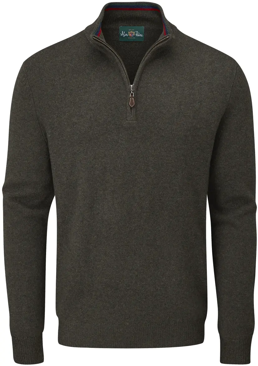 Alan Paine Alan Paine M's Streetly 1/2 Zip Mock Neck Seaweed