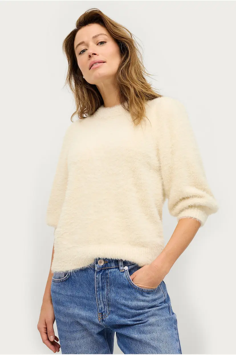 Saint Tropez Genser Bannisz Pullover - Hvit