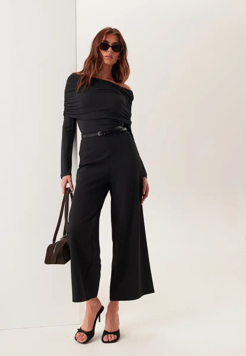 Bubbleroom High Wide Cropped Trousers