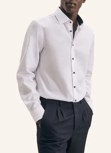 SEIDENSTICKER Seidensticker Shaped Fit Fil A Fil Business Kent Shirt