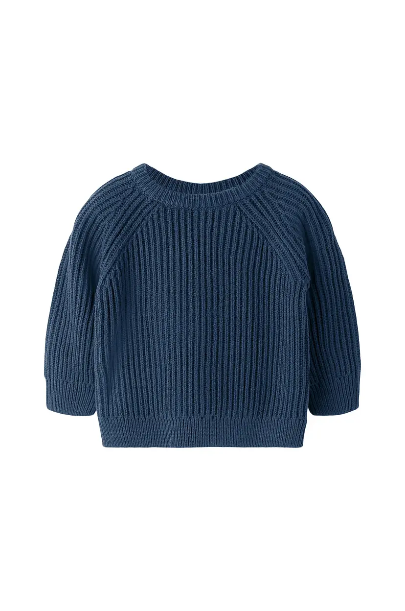 NAME IT Pullover nmmVolly LS Knit - Blå