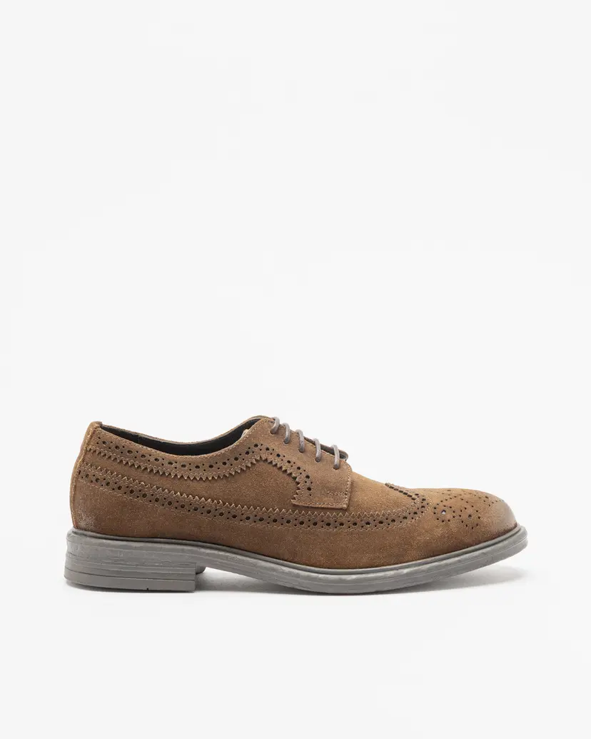 PROF PROF 808 Camel Brogue shoes
