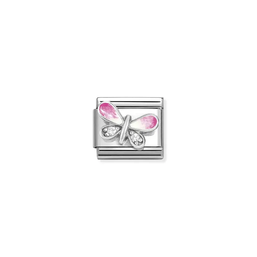 Nomination Butterfly Pink White