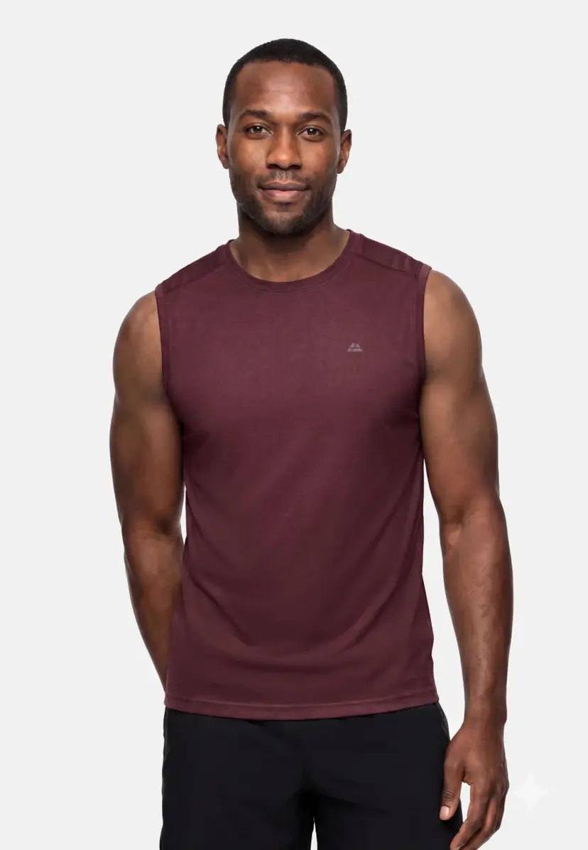 DANISH ENDURANCE Mændens Bordeaux Let og Åndbar Running Tanktop af Danish Endurance, Mængde M