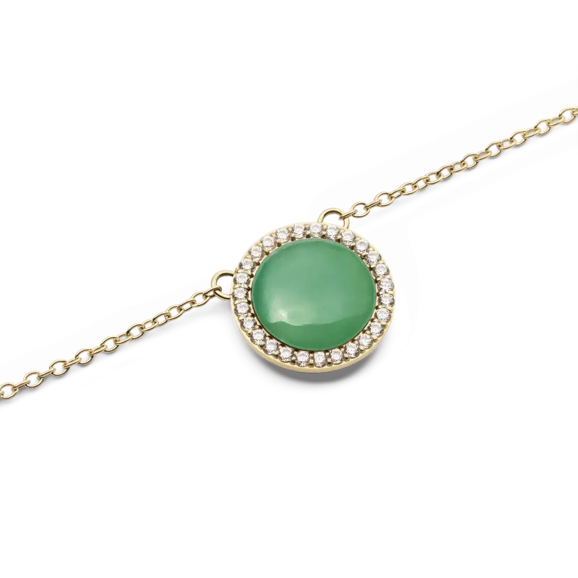 Daniel Wellington Gold Necklace Audrey Jade | DW