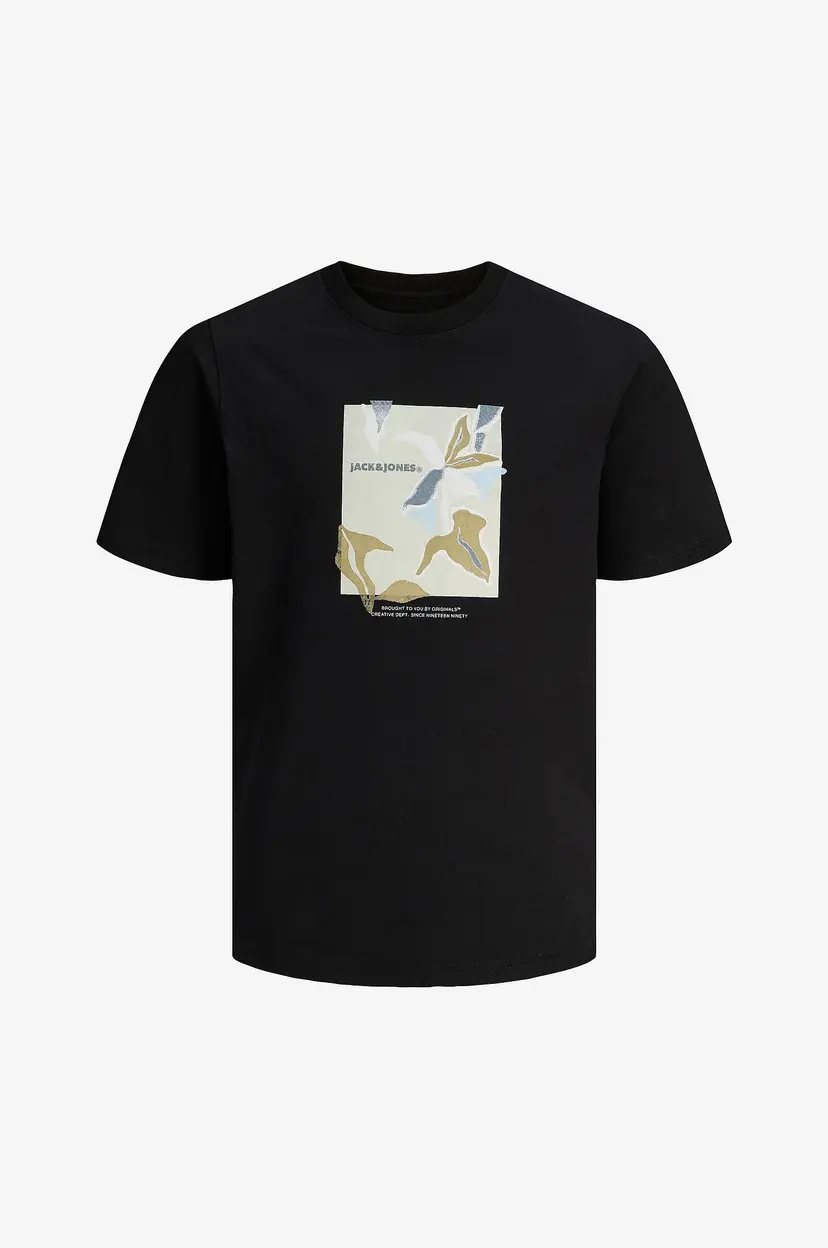 Jack & Jones Junior T-skjorte jorAlmeria Front Tee SS Crew Neck J - Svart