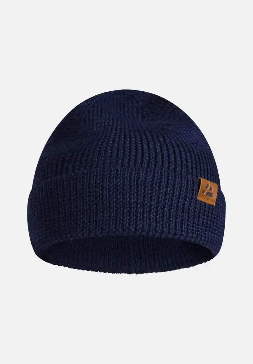 DANISH ENDURANCE MERINO HUE fra DANISH ENDURANCE, Blå, Blød Merinould og Polyester, Klassisk Ribbet Kant, Perfekt til Hverdag og Eventyr