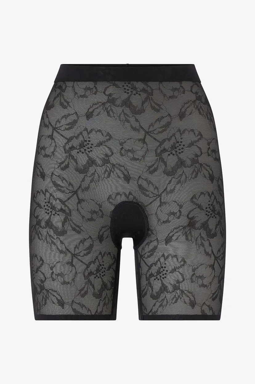 Bye Bra Shaping-shorts med blonder og høy midje - Svart