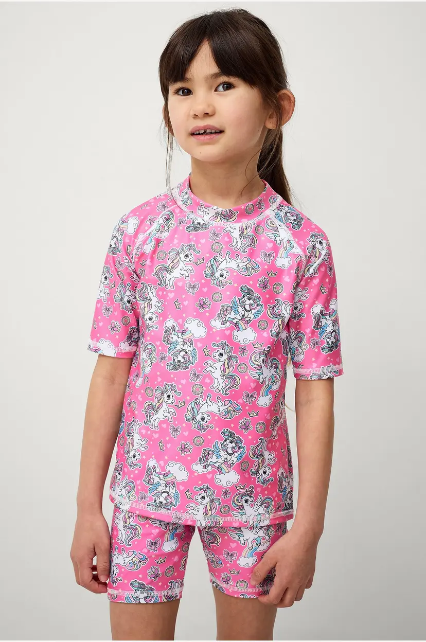 Ellos Collection UV-sett med topp og shorts - Rosa