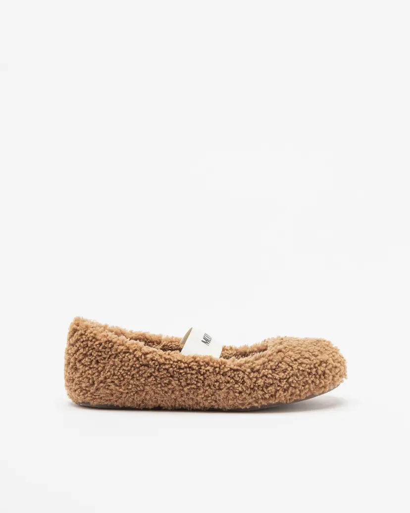 Moon Boot Moon Boot Shearling Ballerinas Camel Ballerinas