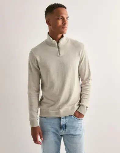 Jack & Jones Jack & Jones Jjeemil Knit Half Zip Noos Half zip Beige