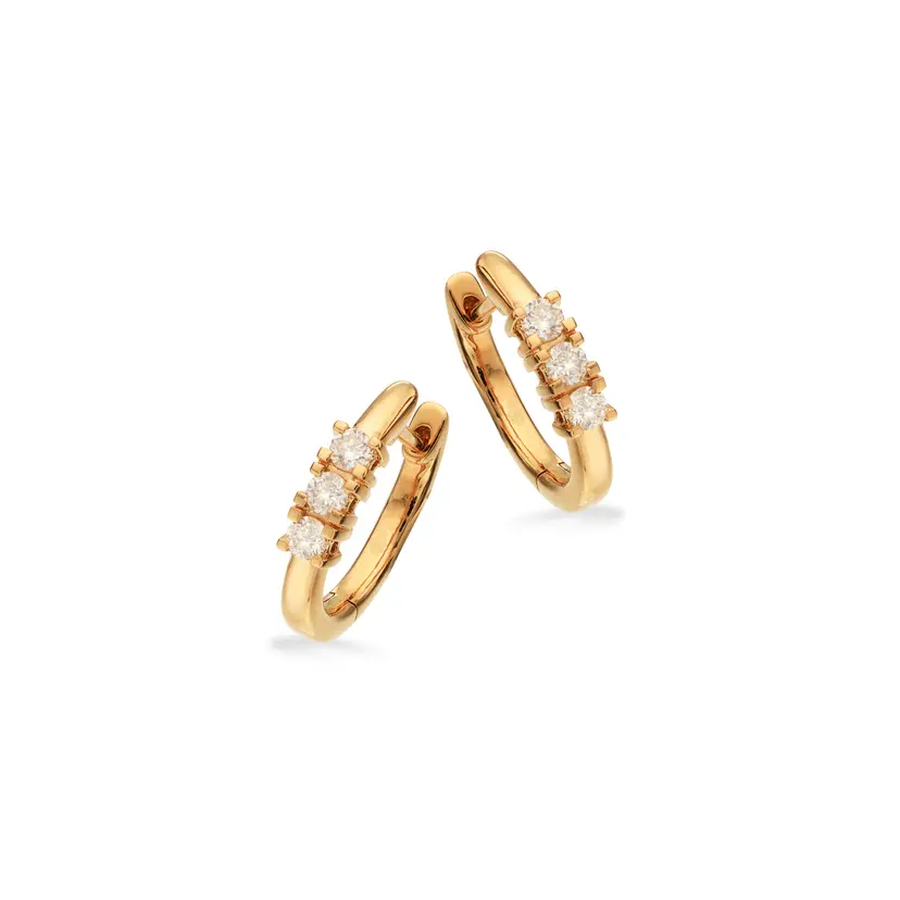 Kleopatra Scrouples - Kleopatra clip creoler i 14 karat guld med diamanter, 0,20ct - 1145,20