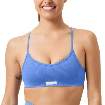 Björn Borg Björn Borg BH Studio Seamless Ribbed Strap Bra Blå polyamid Dame