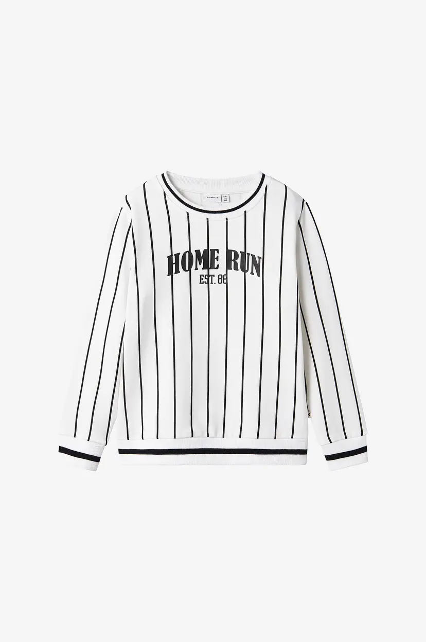 NAME IT Collegegenser nkmDeltem LS Sweat Unb - Hvit