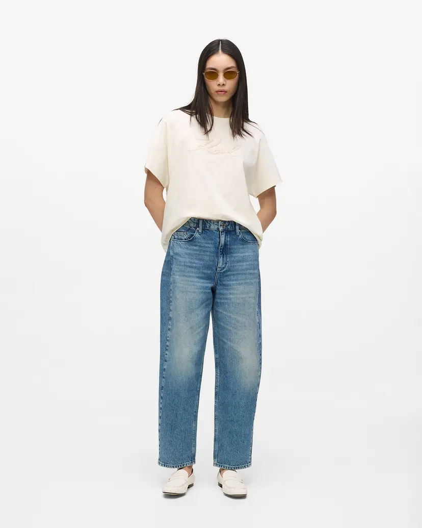 Karl Lagerfeld Karl Lagerfeld Barrel Denim Blue Jeans