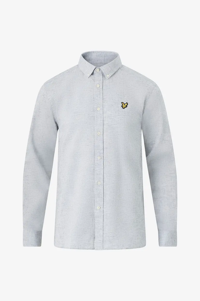Lyle & Scott Skjorte Linen Oxford Shirt - Grønn