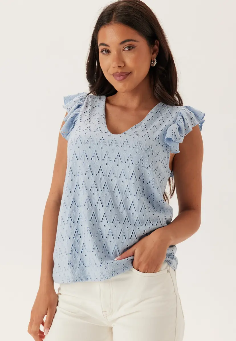 Vila Viamalina V-neck C/S TOP TOP T