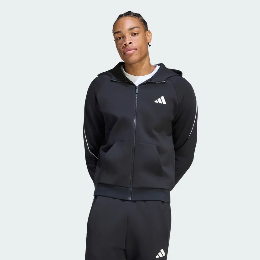 Adidas STADIUM SMALL LOGO FULL-ZIP HETTEJAKKE