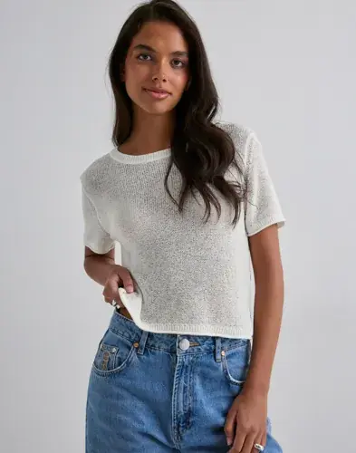 ONLY Only - Hvit - Onlsunny S/S Pullover Knt Noos