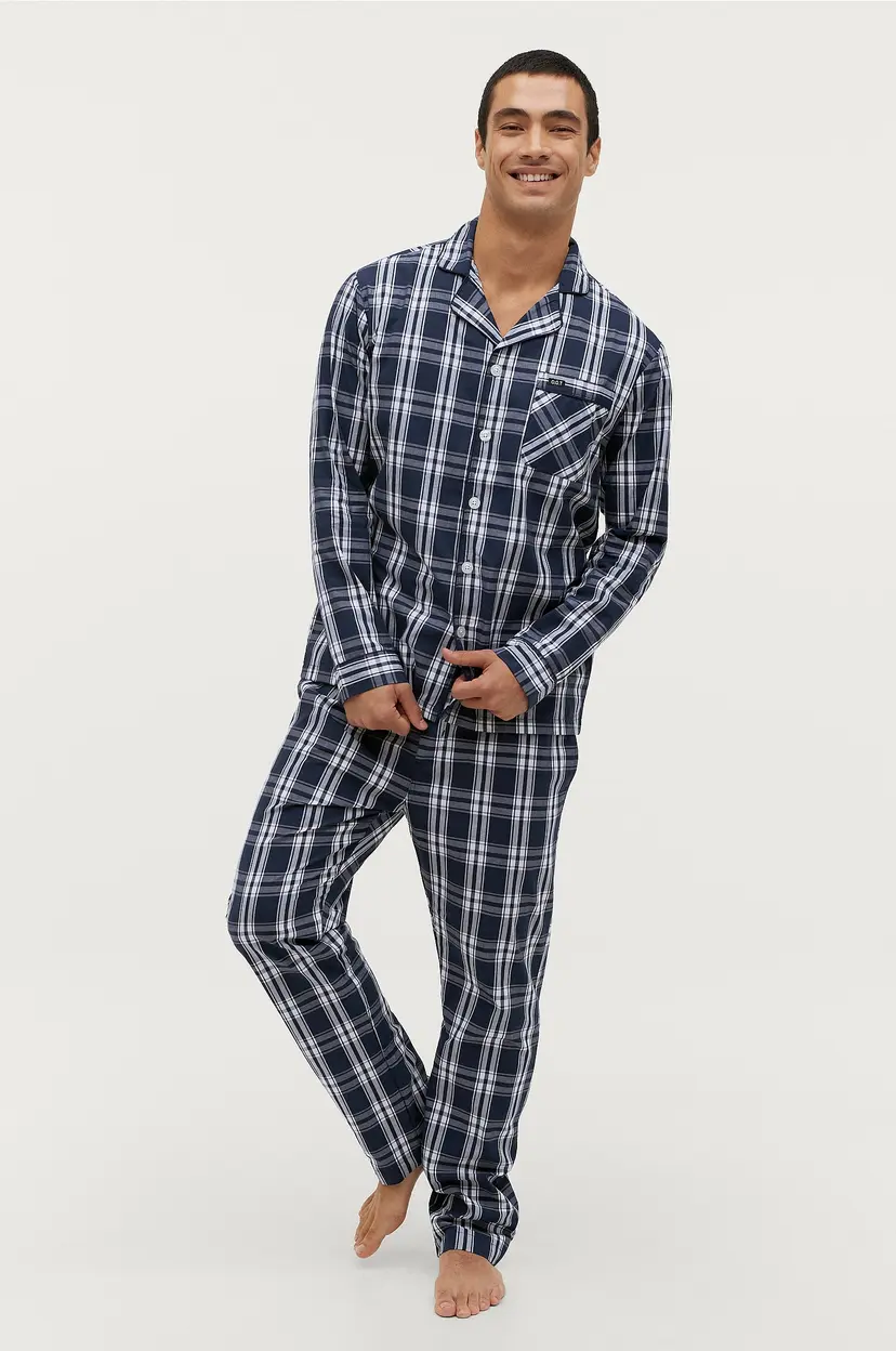 Ellos Collection Pyjamas Lance i poplin - Blå