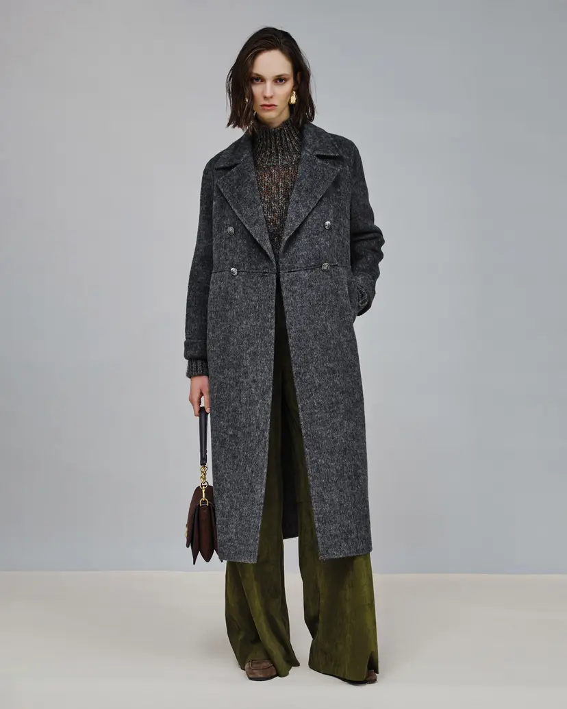 Nenette Nenette VIRGINIA Gray Long overcoat