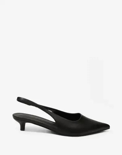 Nelly Nelly - Svart - Low Kitten Heel Slingback