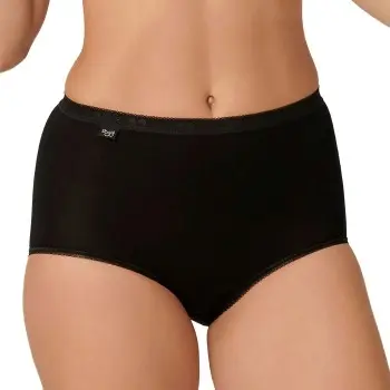 Sloggi Sloggi Truser 2P Basic Plus Maxi Briefs Svart bomull 38 Dame