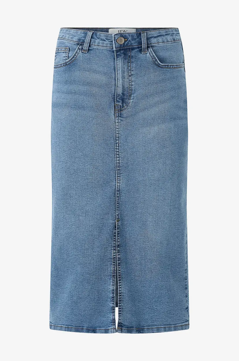 JDY Denim skjørt jdyMoon MW Midi Slit Skirt Dnm - Blå