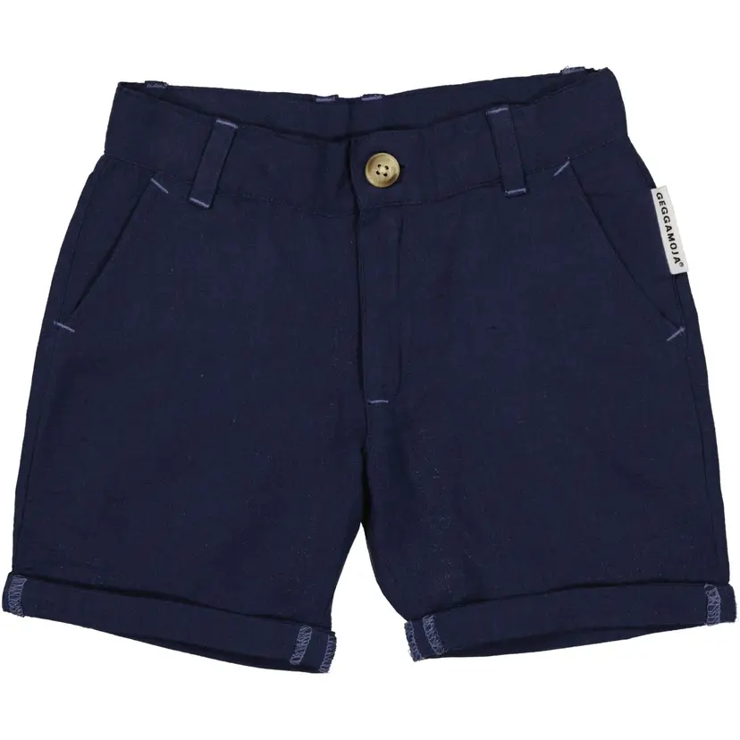 Geggamoja Linneshorts Navy - 86/92