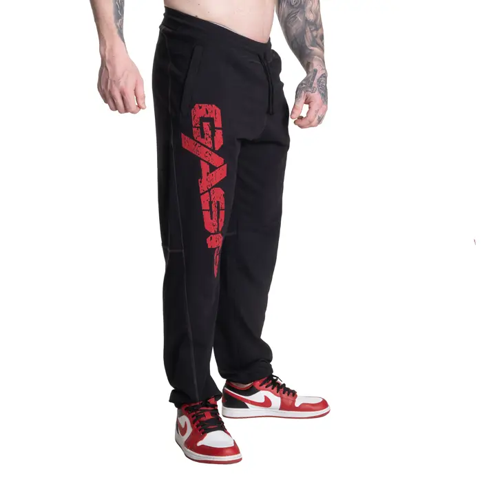 GASP Vintage Sweatpants Svart Rød