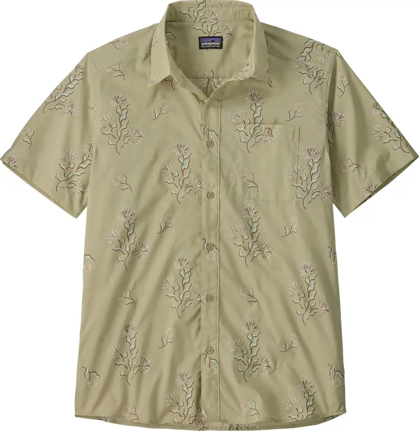 Patagonia Patagonia Men's Go To Shirt Ocean Blooms: Weathered Stone