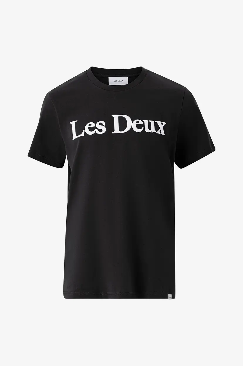 Les Deux T-skjorte Charles - Svart