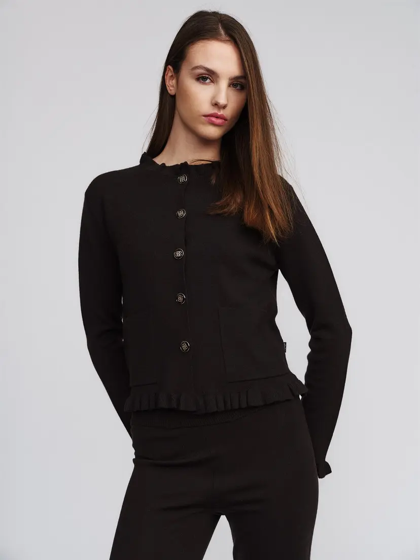 ella&il Silje Merino Jacket Dark Brown - XS