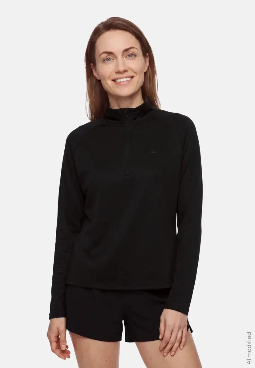 DANISH ENDURANCE DANISH ENDURANCE Running Half-Zip Trøje, Sort, S