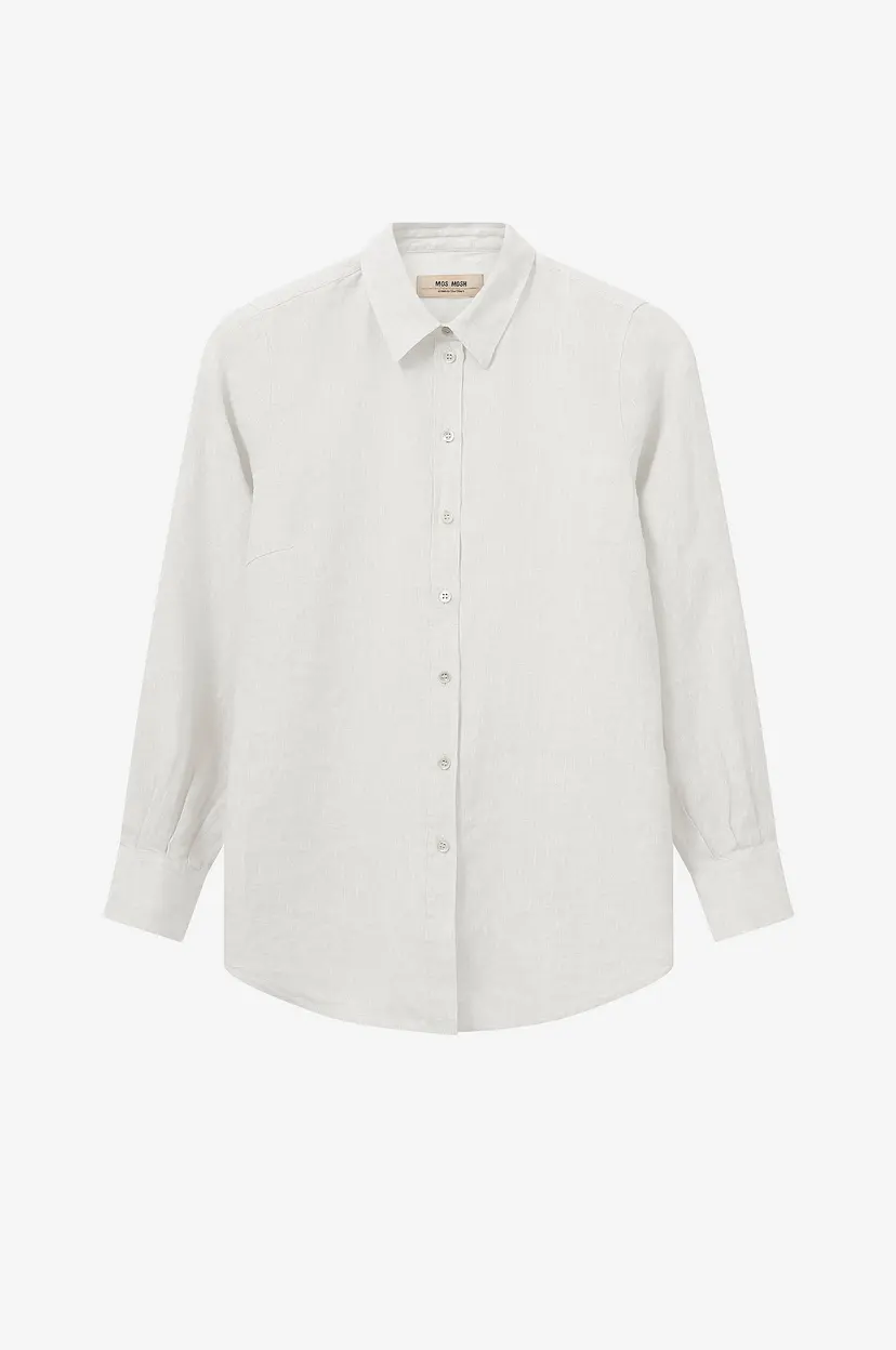 Mos Mosh Skjorte mmKarli Linen Shirt - Hvit