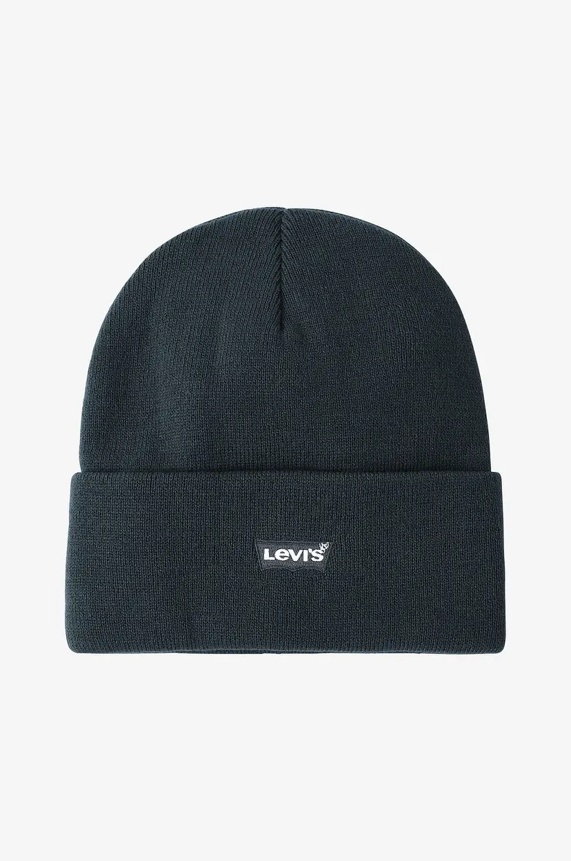 Levi's Lue Lan Tonal Embroidered Beanie - Svart