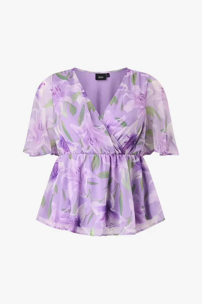 Zizzi Bluse mSaina 1/2 Blouse - Lilla
