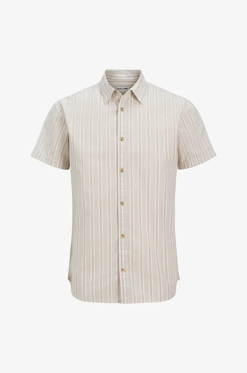 Jack & Jones Skjorte jjJoshua Oxford Stripe Shirt S/S - Grå