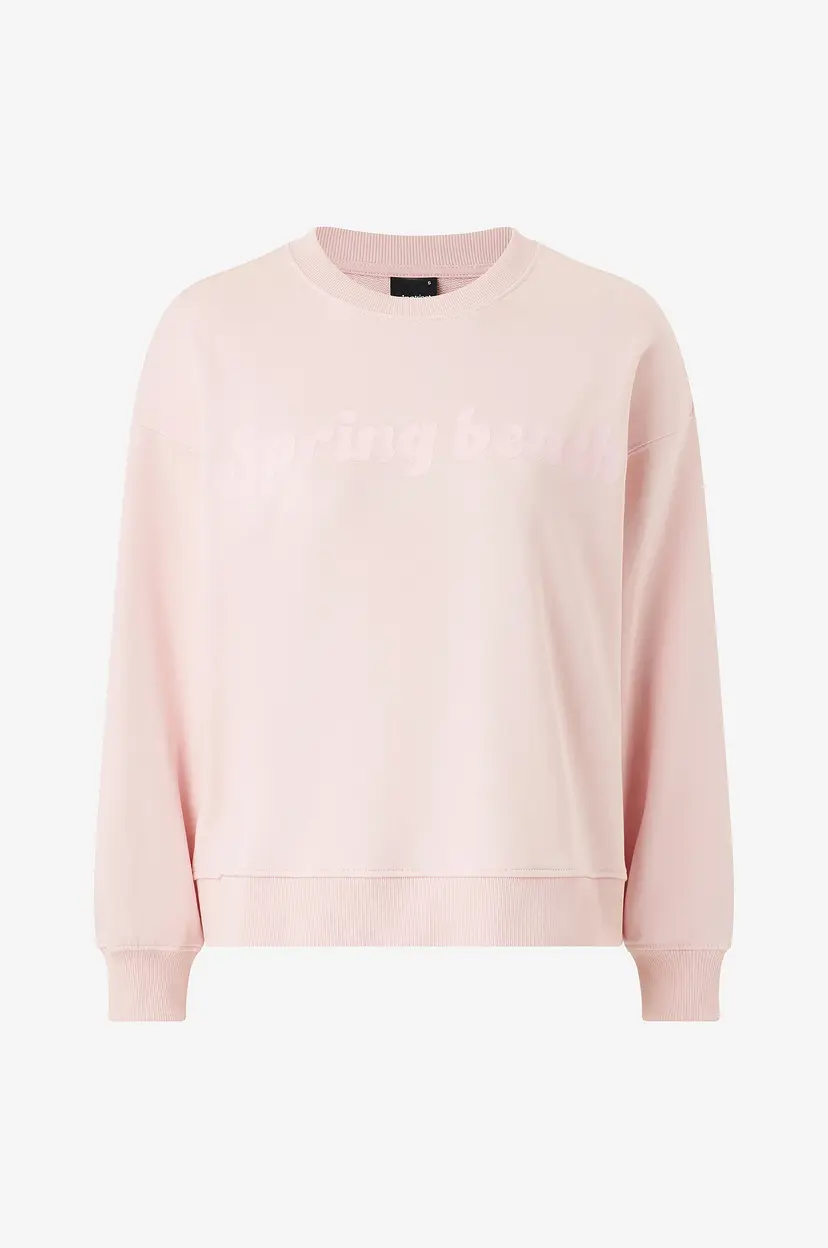 Gina Tricot Collegegenser Embroidery Sweater - Rosa