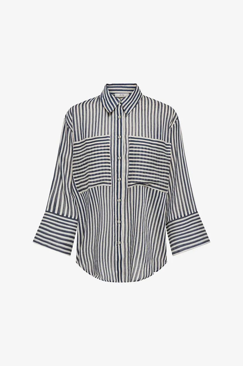 JDY Skjorte jdyMartina 7/8 Striped Shirt Wvn - Blå