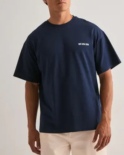 Que Sera Sera Que Sera Sera Tischi T-shirt Oversized t-shirts Blå