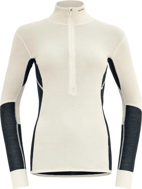 Devold Devold Women's Wool Mesh 190 Zip Neck Ink/Offwhite
