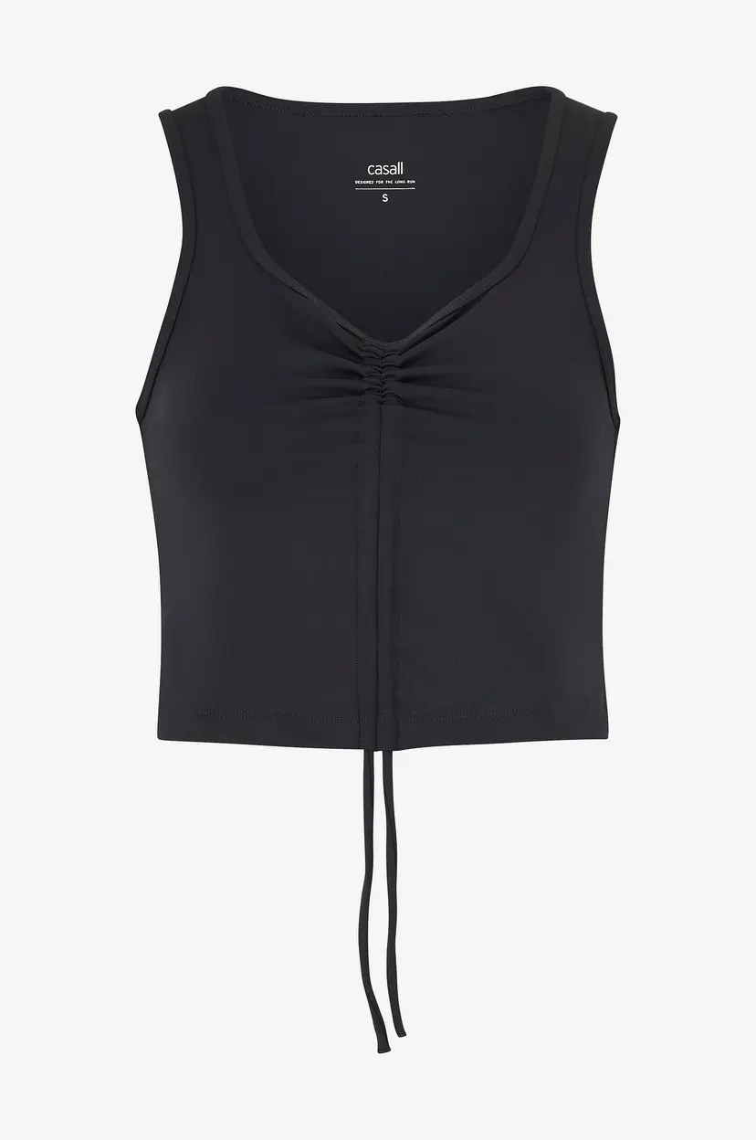 Casall Sportstopp Crease Sleeveless Crop Top - Svart