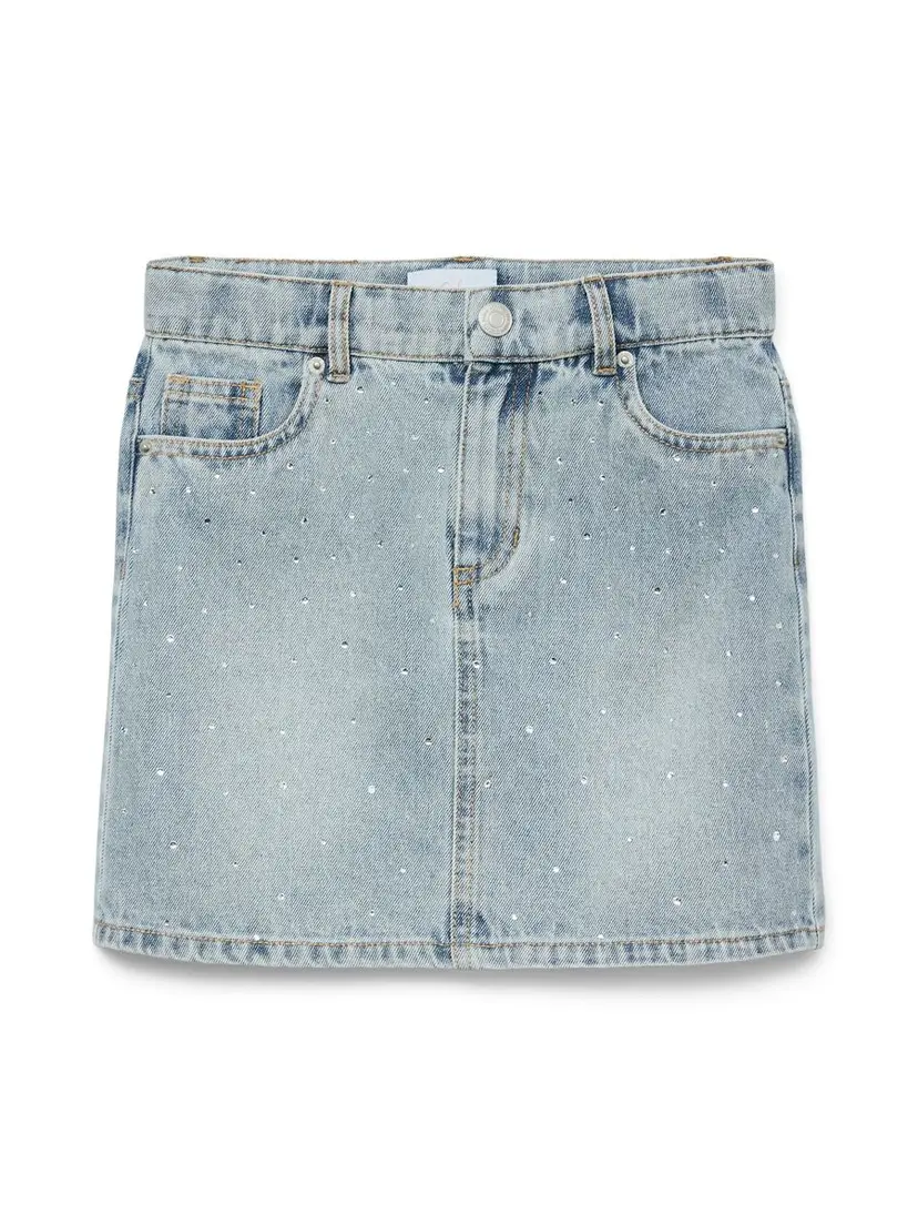 Vero Moda Girl Vero Moda Girl Bling Mr Short Rhines Denim Skirt (164 /14 år)