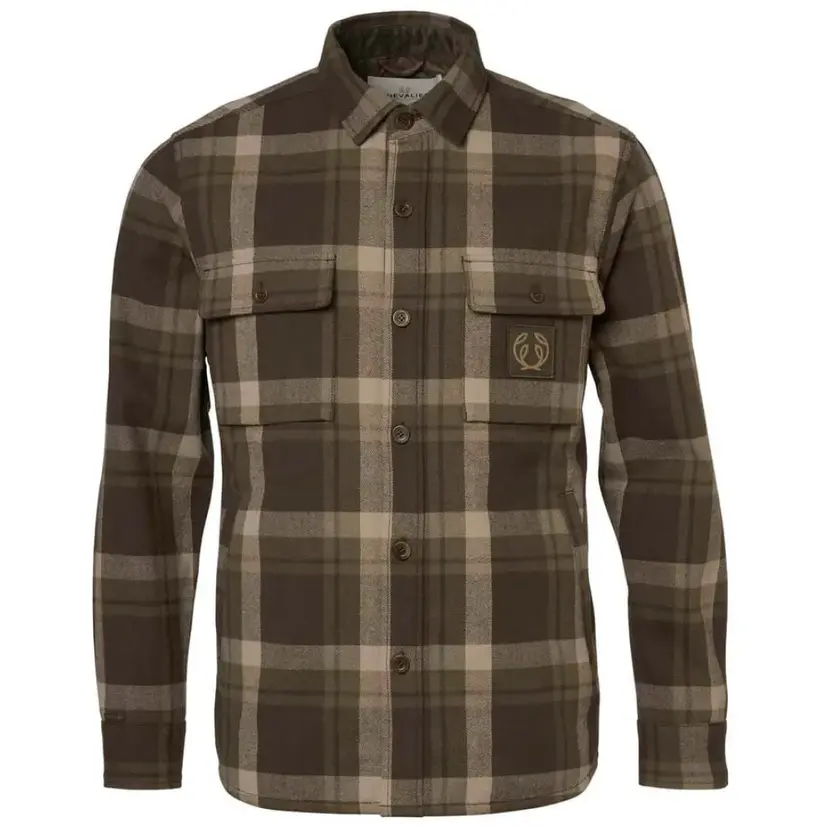 Chevalier Chevalier Axe Overshirt Men Timber Brown Checked